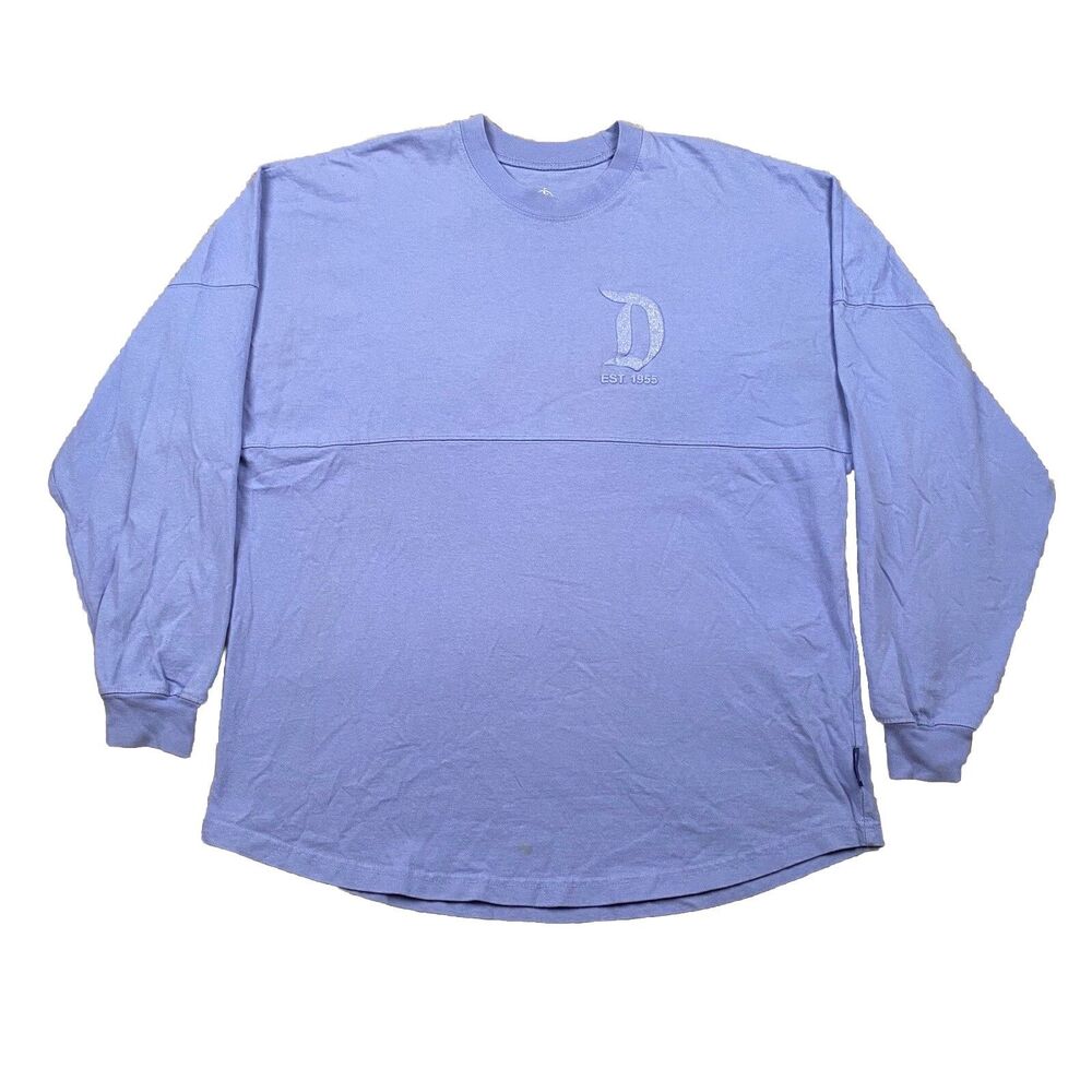 Disney Disneyland Resort Spirit Jersey T-Shirt Womens M Blue Periwinkle Sparkle